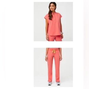 Figs Hot Coral Scrubs